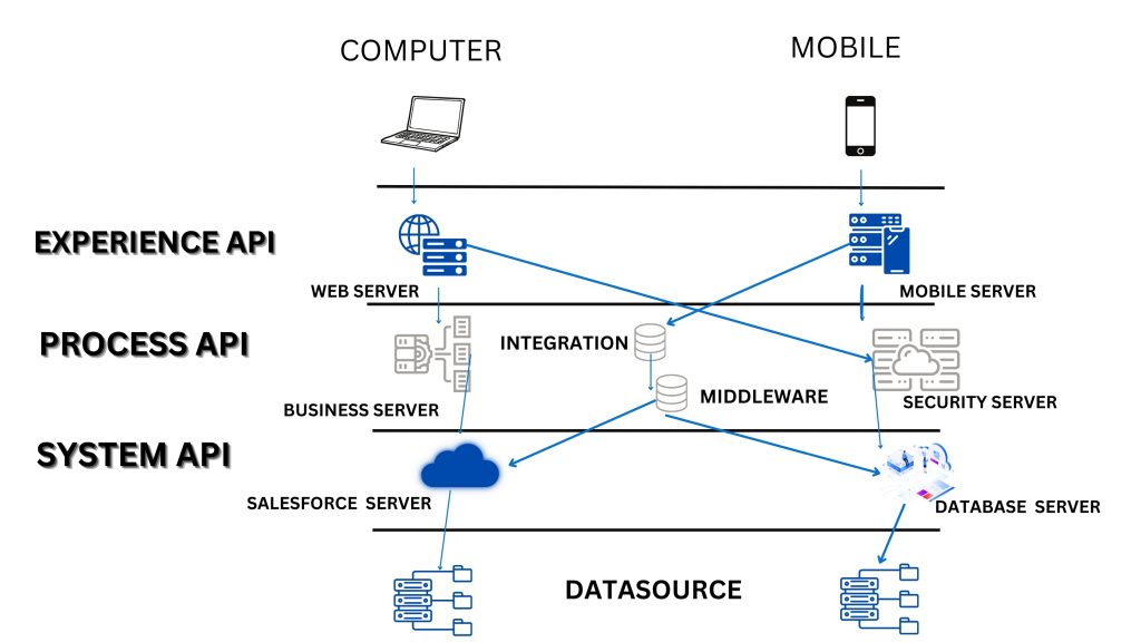 Structure of API led connectivity