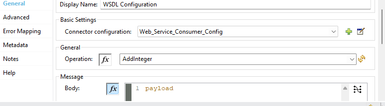 WSDL configuration