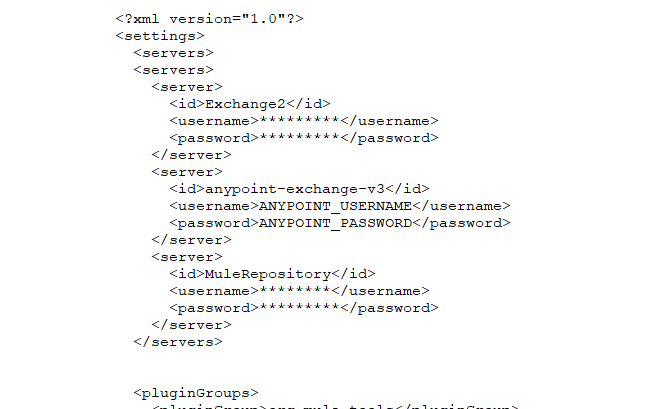 Configure Anypoint platform credentials