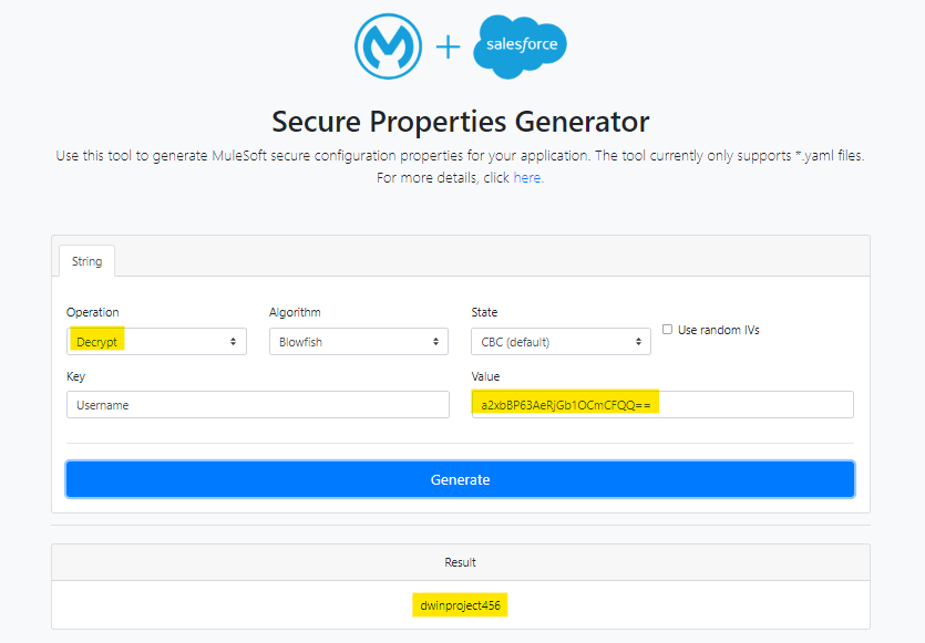 Encryption and Decryption in Mule