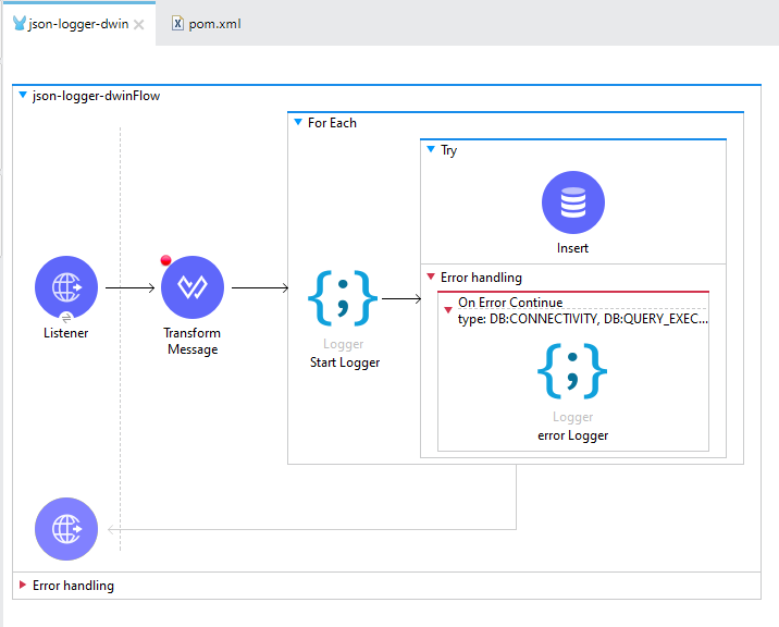 Sample project for JSON logger