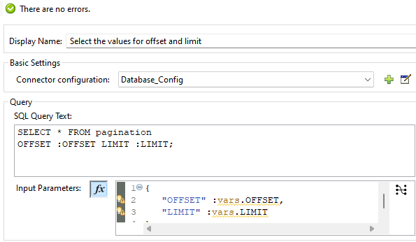 database config