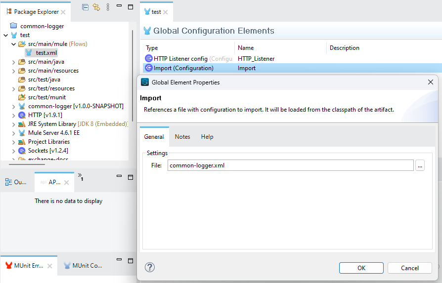 Import and reference the shared flows