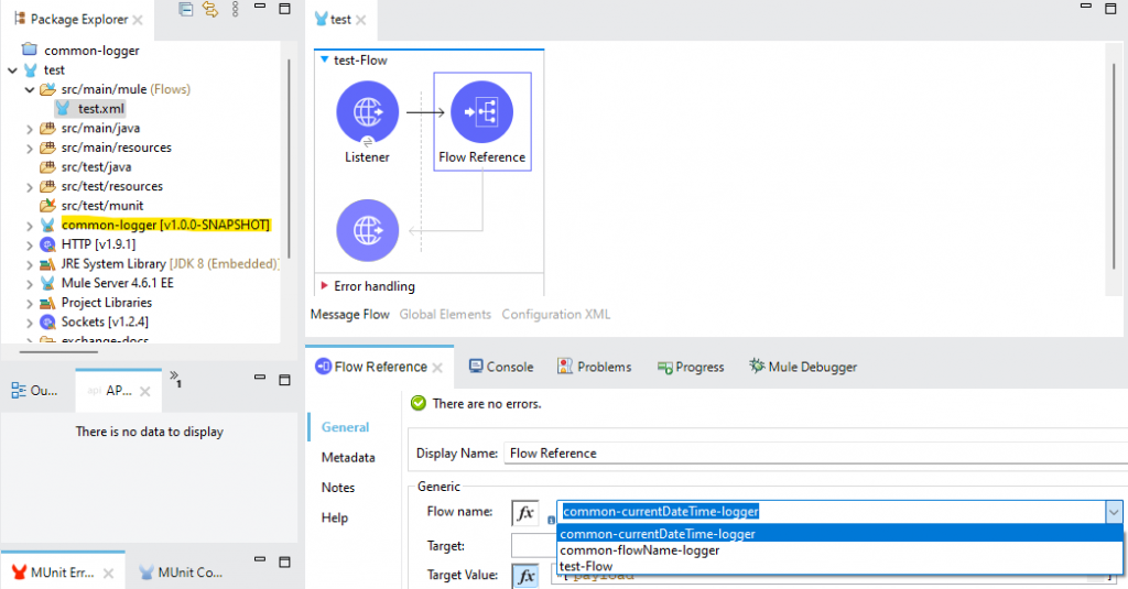 Import and reference the shared flows